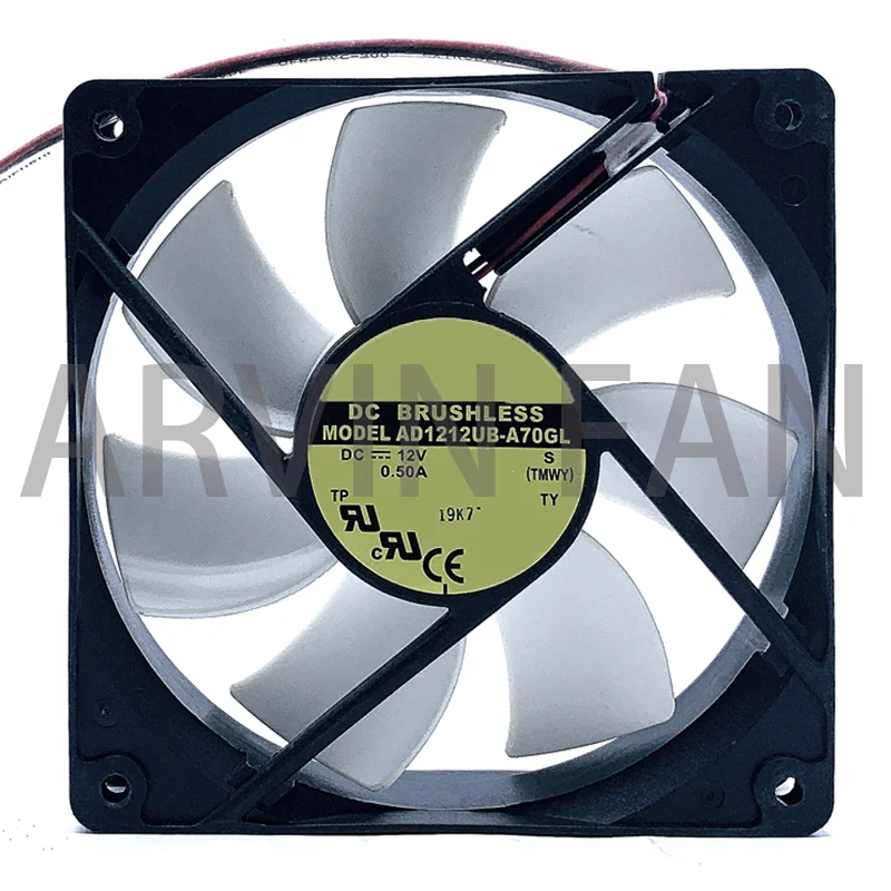 

120mm Case Cooling FanAD1212UB-A70GL 12CM 120X120X25mm Dual Ball Bearing 0.50A 2-wire 2200RPM