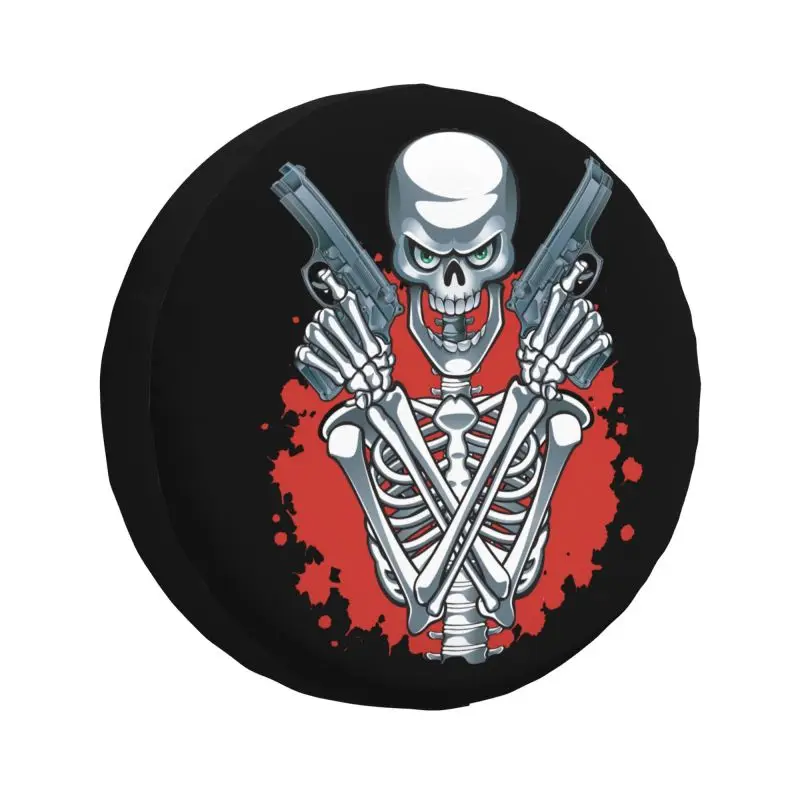 

Перекрестный Скелет с пистолетами, запасная крышка шины для Toyota, Mitsubishi, Suzuki, Jeep, RV, SUV, прицепа, Защитные чехлы для автомобильных колес