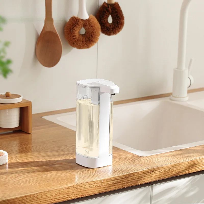 550ml Kitchen Automatic Liquid Soap Dispenser USB Rechargeable AutoSensing Touchless Hand Sanitizer Dispenser Bathroom Dispenser