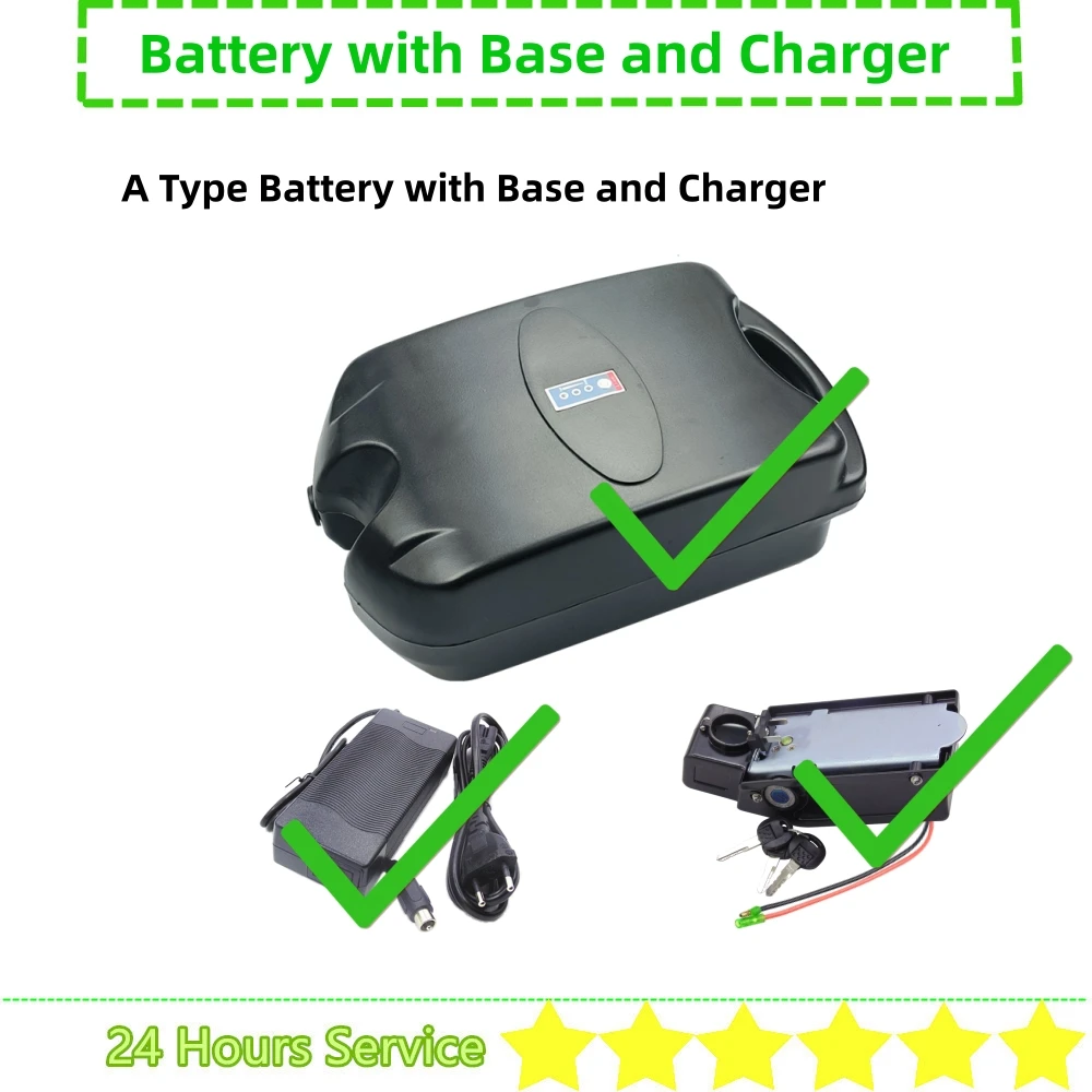 Batterie VAE Vhbw 24V 9Ah Li-ion Pour Vélo électrique Lidl Frog + Chargeur Et Support