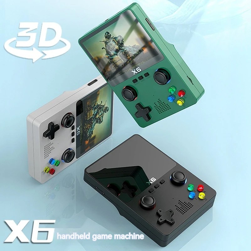 

X6 игровая консоль с двойным джойстиком Psp, большой экран, портативная игровая консоль высокой четкости, модели Rtos 10000, портативная игровая консоль