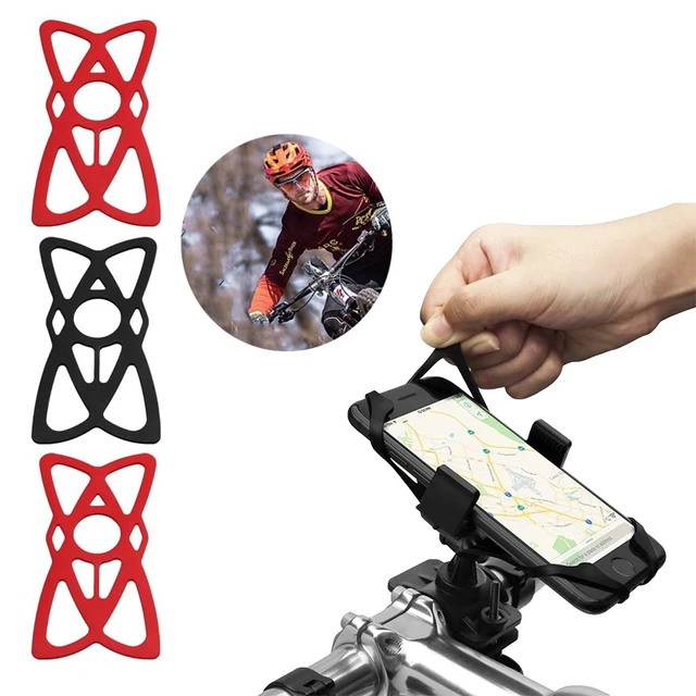 Bike Motorcycle Phone Mount Tether X Web Grip Silicone Cell Phone Holder  Universal Elastic Rubber Security Strap Fix Belt - AliExpress