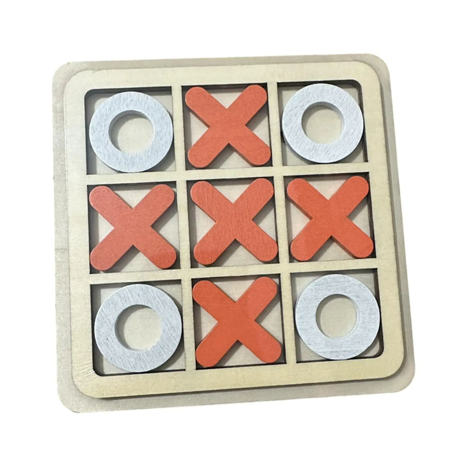 

Tic TAC Toe Wooden Board Game Parent Child Interaction Game Portable Family Games Brain Teaser for Party Favors Entertainment