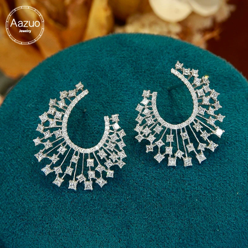 Серьги-гвоздики Aazuo из белого