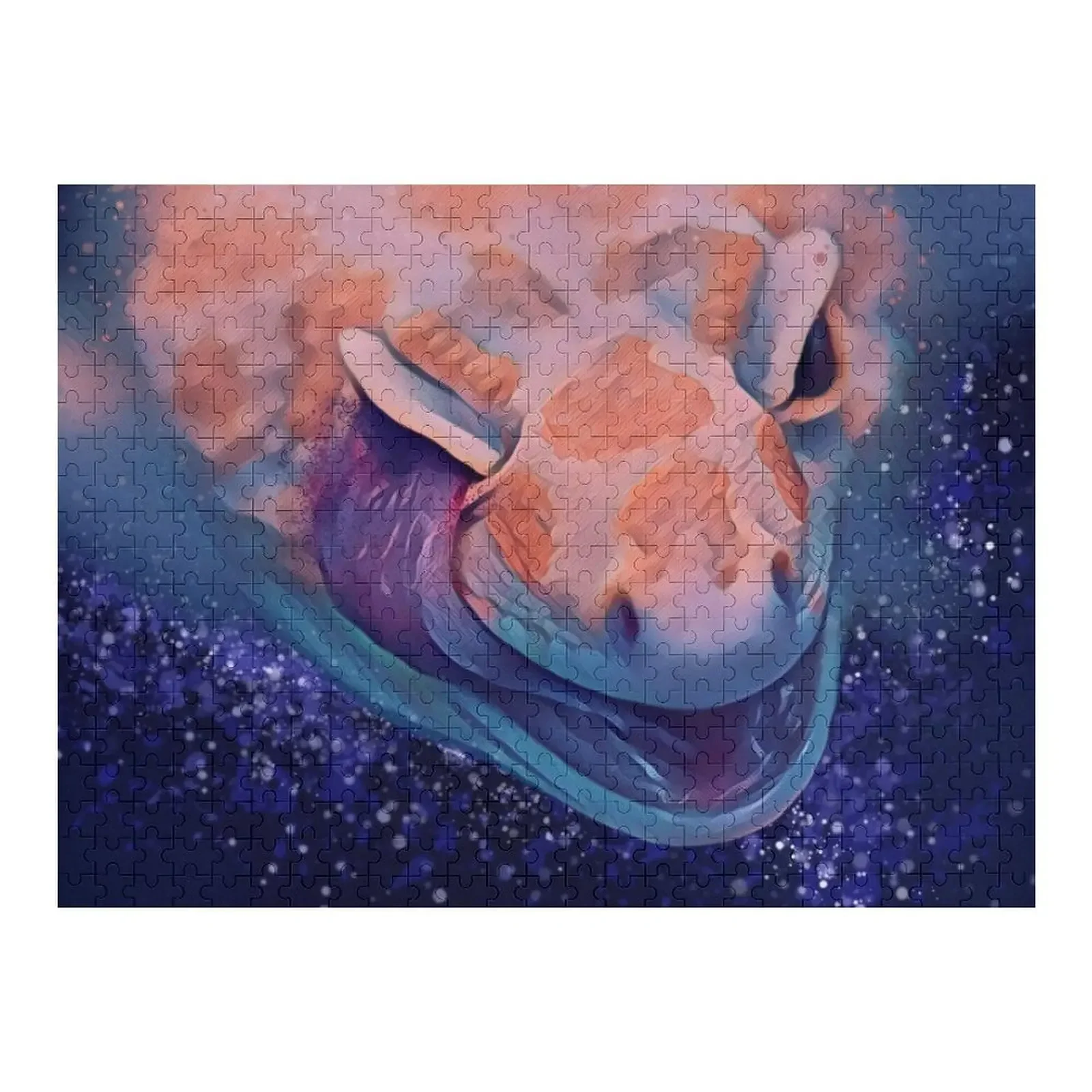 

Splatter gecko design Jigsaw Puzzle Custom Wood Personalized Puzzle