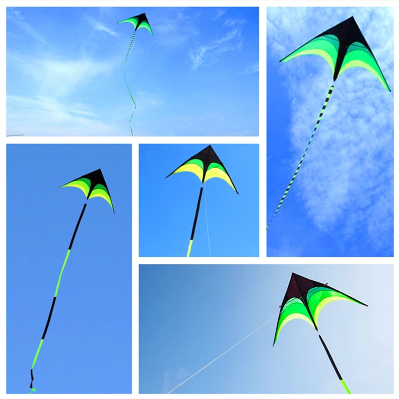 

free shipping high quality large delta kites tails with handle outdoor toys for kids kites nylon ripstop albatross kite