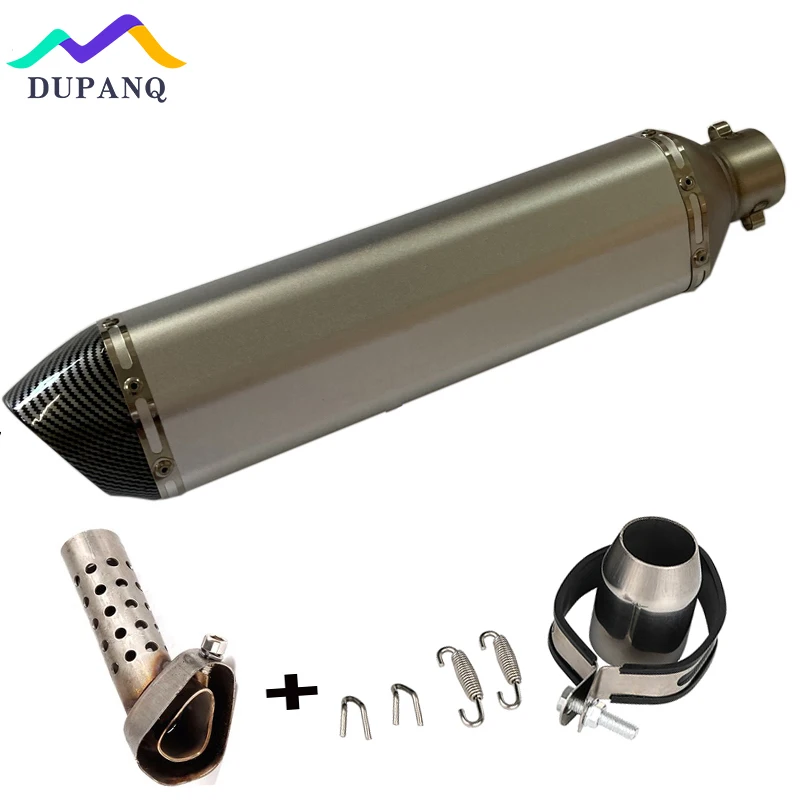 DUPANQ Inlet 51mm Motorcycle Exhaust Pipe Muffler Motocross Escape Moto Universal image_0