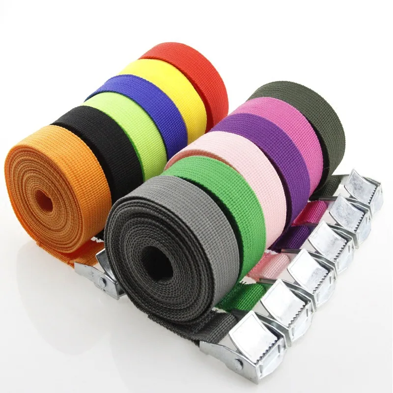 

New Tie Down Strap Strong Ratchet Belt Luggage Bag Cargo Lashing With Metal Buckle Dropshipping
