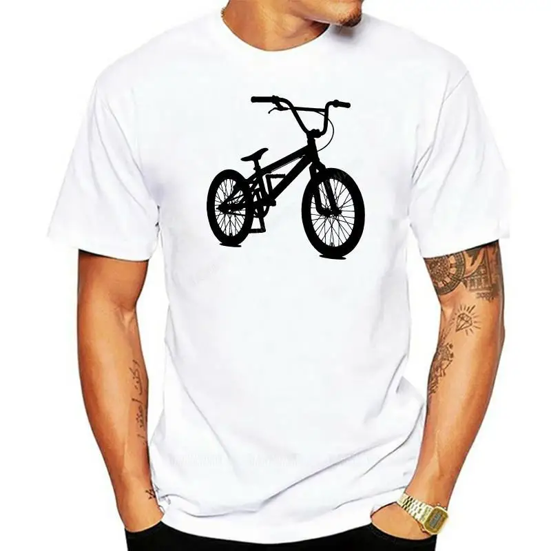 Bmx Silhouette Mens T Shirt Bike Stunt Bicycle Cycle Freestyle Cheap Wholesale Tees Cotton Tee Shirt Top All'Ingrosso Fashion Tee
