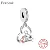 Fit Original Charm Bracelet 925 Sterling Silver Heart  Horse Mother and Baby Foal Bead For Making Women Mother's Day Berloque 4