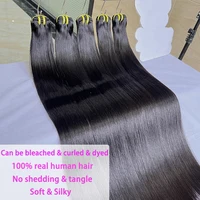 Os droit 100% non transformés cheveux humains vierges crus paquets 10-36 pouces Extensions de tissage de cheveux # 1B Couleur naturelle pour femme 3