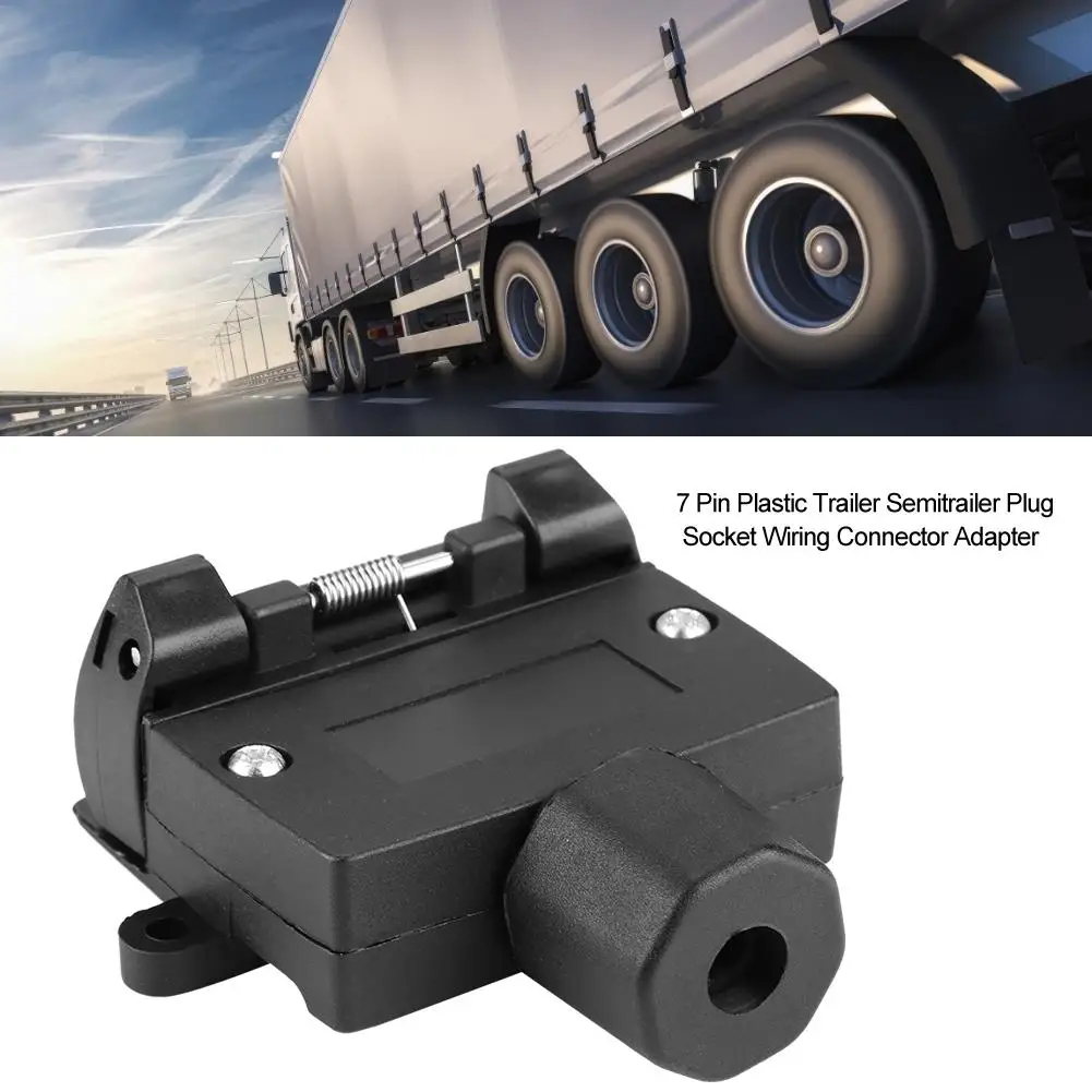 Vehicle Alternator Truck Generator 7 Pin Plastic Trailer Semitrailer Plug Socket Wiring Connector Adapter Truck Parts