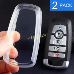 Transparent Car Key Fob Protective Cover and Remote Shell (2x Key Case (Clear))