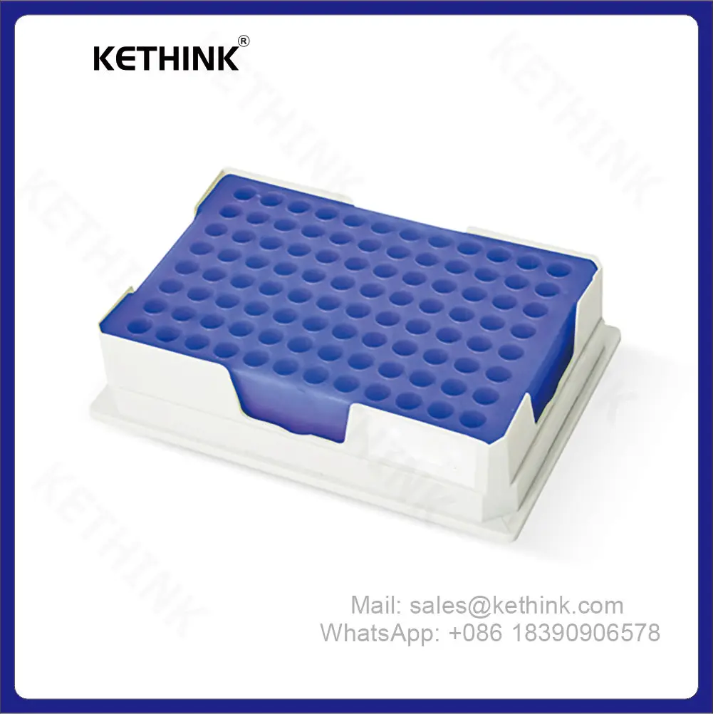 NEW KETHINK KT-PCR-96 Lab Use PCR Plate Cooler PCR Low Temperature Indicator Ice Box