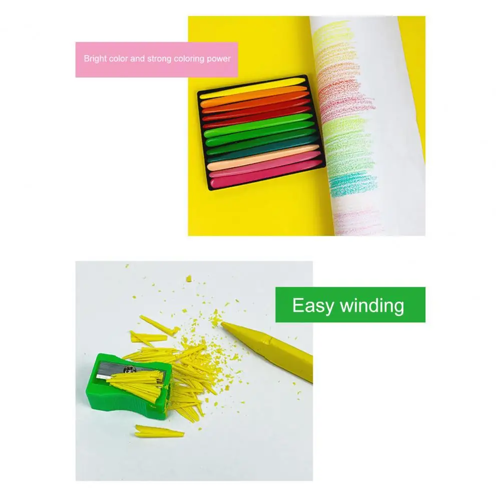 Preschool Crayon Safe Crayons Rich Color Waterproof Preschool Supplies for Kids Ultra-light Mini Sticks Ideal for School colored crayons children painting supplies