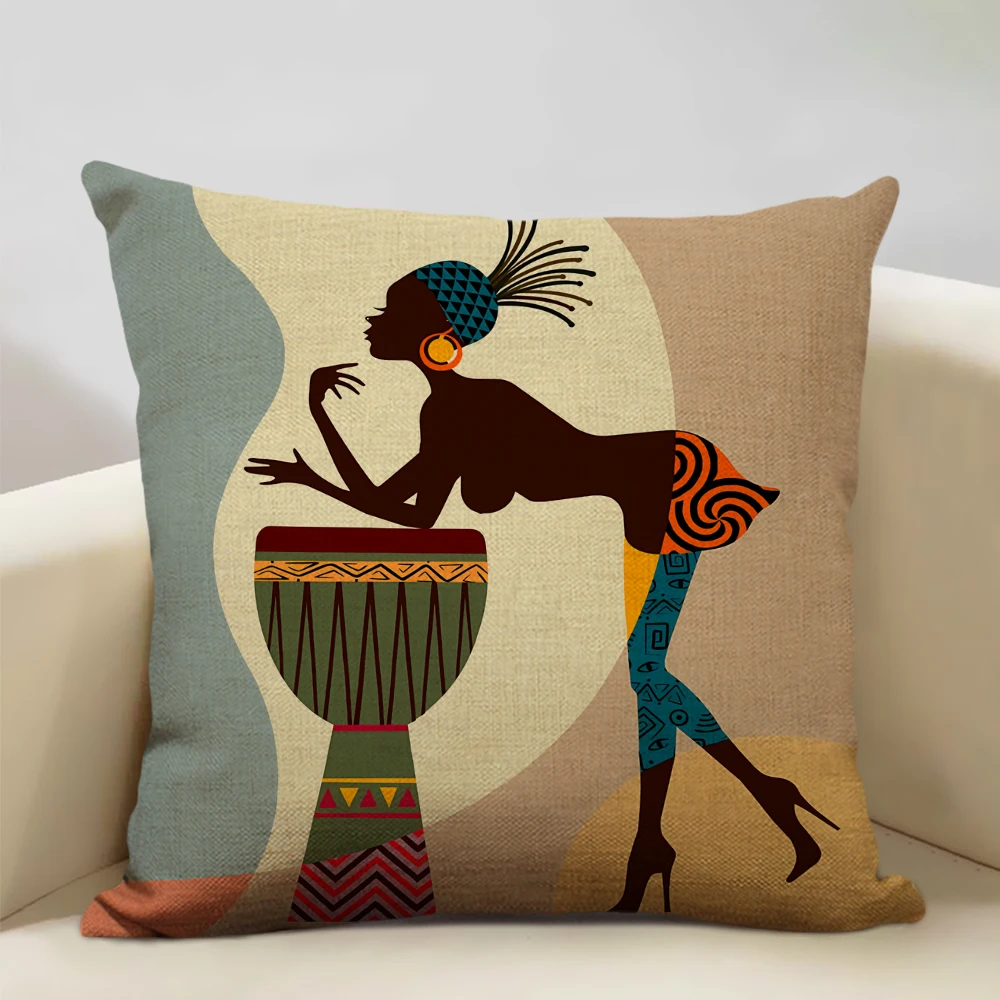 Almohadas Decorativas Fashion African Ladies Sofa Decorative