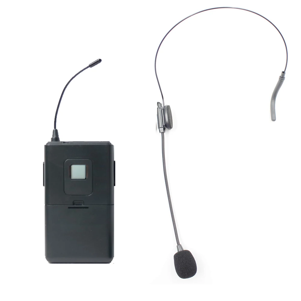 Wireless Headset Microphone System One to 1 Receiver BeltPack Transmitter