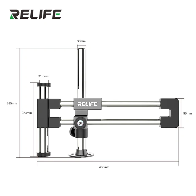 حامل ميكروسكوب متحرك RELIFE MS2 Pro – ذراع مزدوج (Dual Rod) وحركة 360 درجة لتوفير المساحة 4