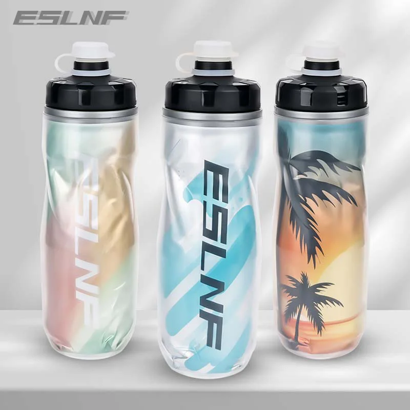 Eslnf 610Ml Ciclismo Keep Cold Water Bottle Pp5 Health Material Secure Portable Cup Accessorio Per Bici Da Esterno Leggero