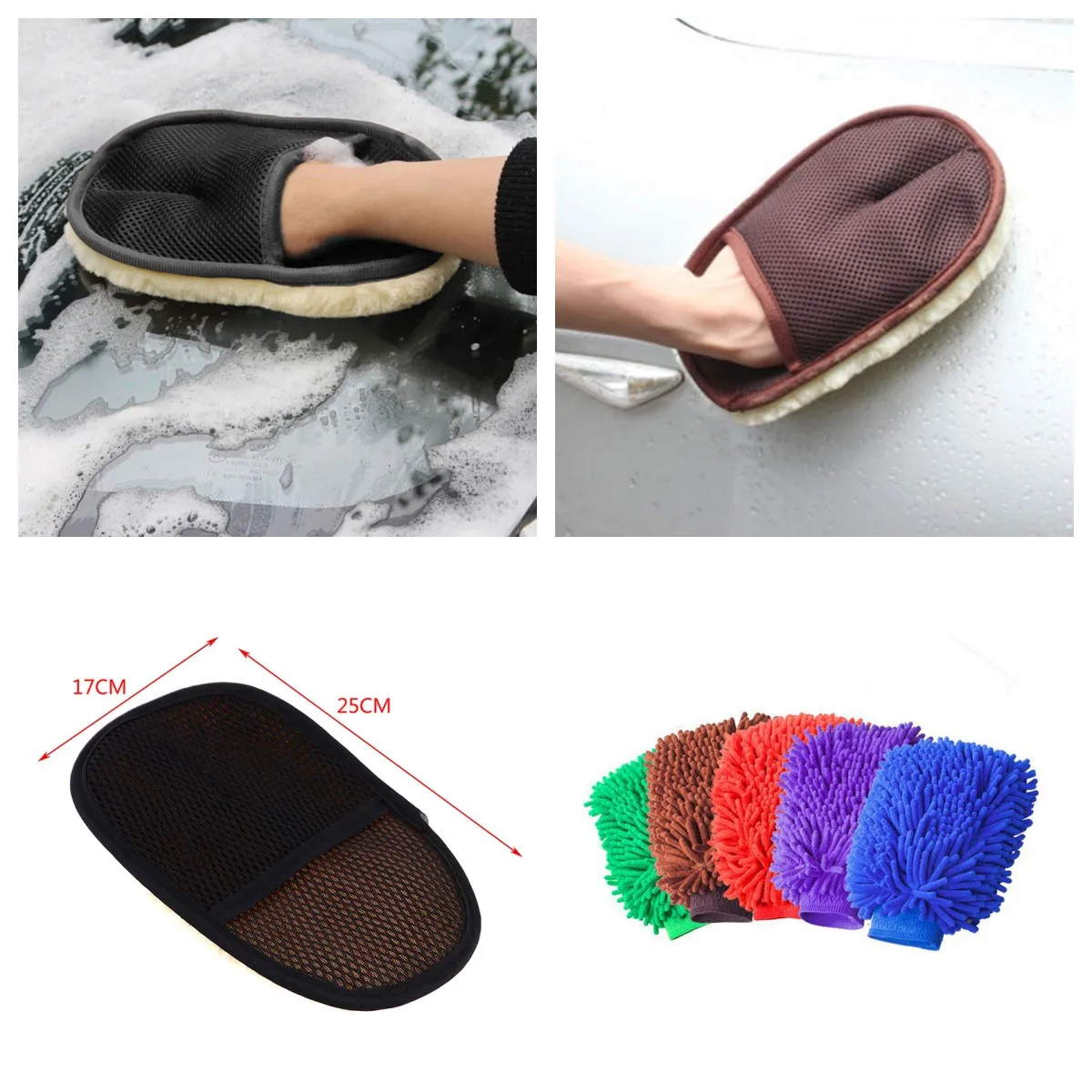 

New Car Motorcycle Washer Car Cleaning Glove Auto Plush Vehicle Wash Mitten Cloth Cleaning Polishing Mitt Brush