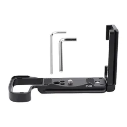 Quick Release Lightweight & Sturdy Camera L Bracket with Rustproof 1/4 & 3/8 Inch Screw Holes (Black)