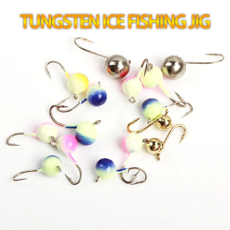 Ball Ice Jig Head Hook 2.5mm/3mm/4mm/5mm Ice Fishing Hook Swing Jig Head  Deep Water Soft Lure Tungsten Ice Fishing Jig Head - AliExpress