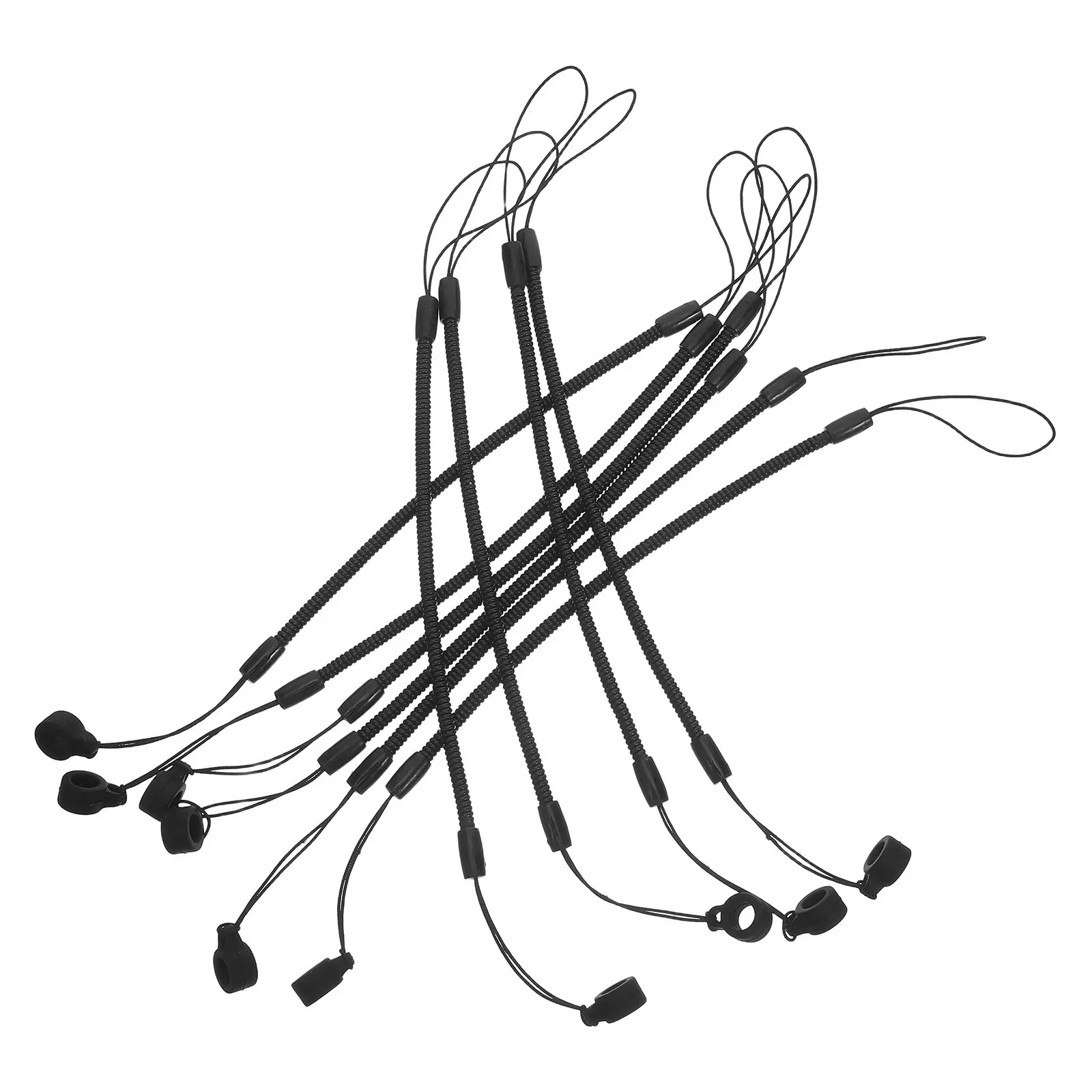 10Pcs 탄력 있는 스타일러스 펜 끈(엉킴 방지 스프링 로프 포함) 30Cm 태블릿 연필 홀더용 개폐식 테더 휴대용