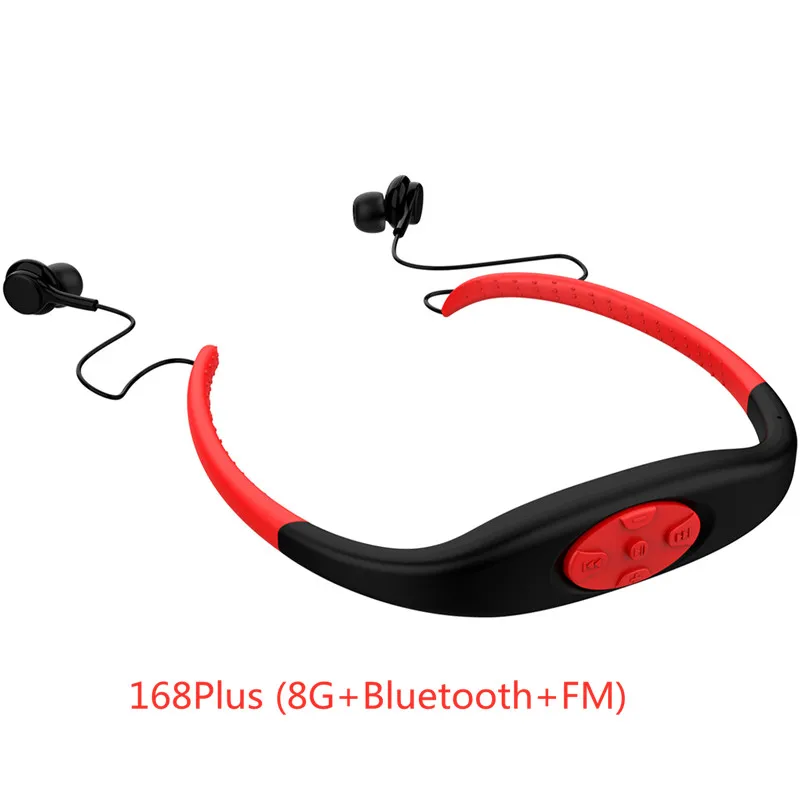 Neckband Underwater Motion Headset MP3 Music Player IPX8 Waterproof 8GB  Stereo Audio Headphone with  for Diving Swimming Pool