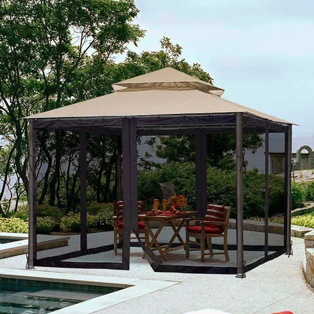 Jardin Patio parapluie tente Camping en plein air moustiquaire maille romain parapluie Net anti-insectes pas de support pas d'auvent tissu 1