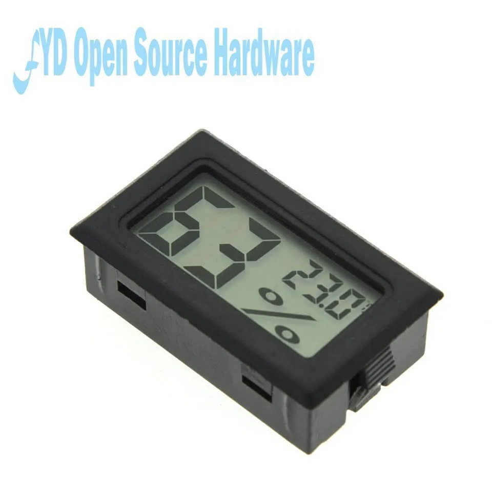 Mini Convenient Digital LCD Thermometer Sensor Hygrometer Gauge Refrigerator Aquarium Monitoring Display Humidity Detector