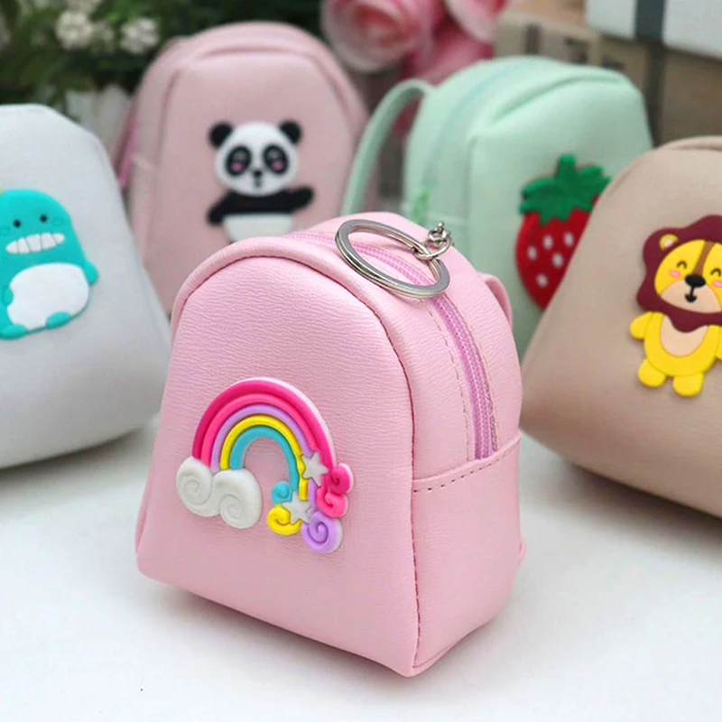 Keychains Mini Backpack Coin Bag For Women Girls Small Wallet Fashion Pu  Keychain Purses Cute Headphone Money Hand Pouch Keyring From Bengsimmon,  $3.36