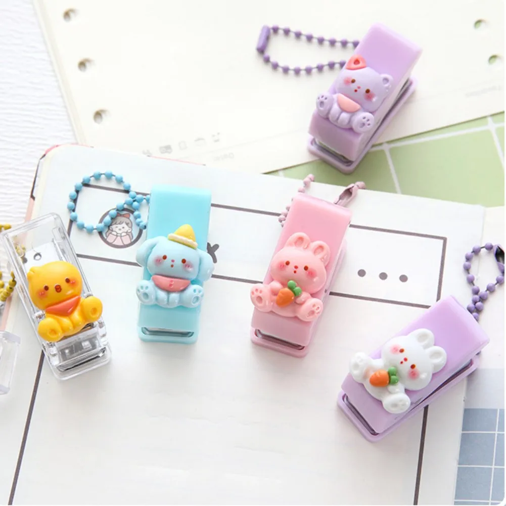 1 Hole Punch Cartoon Animal Paper Puncher Book Binding Machine School Office Supplies Student Stationery Gift Cute Protable Mini