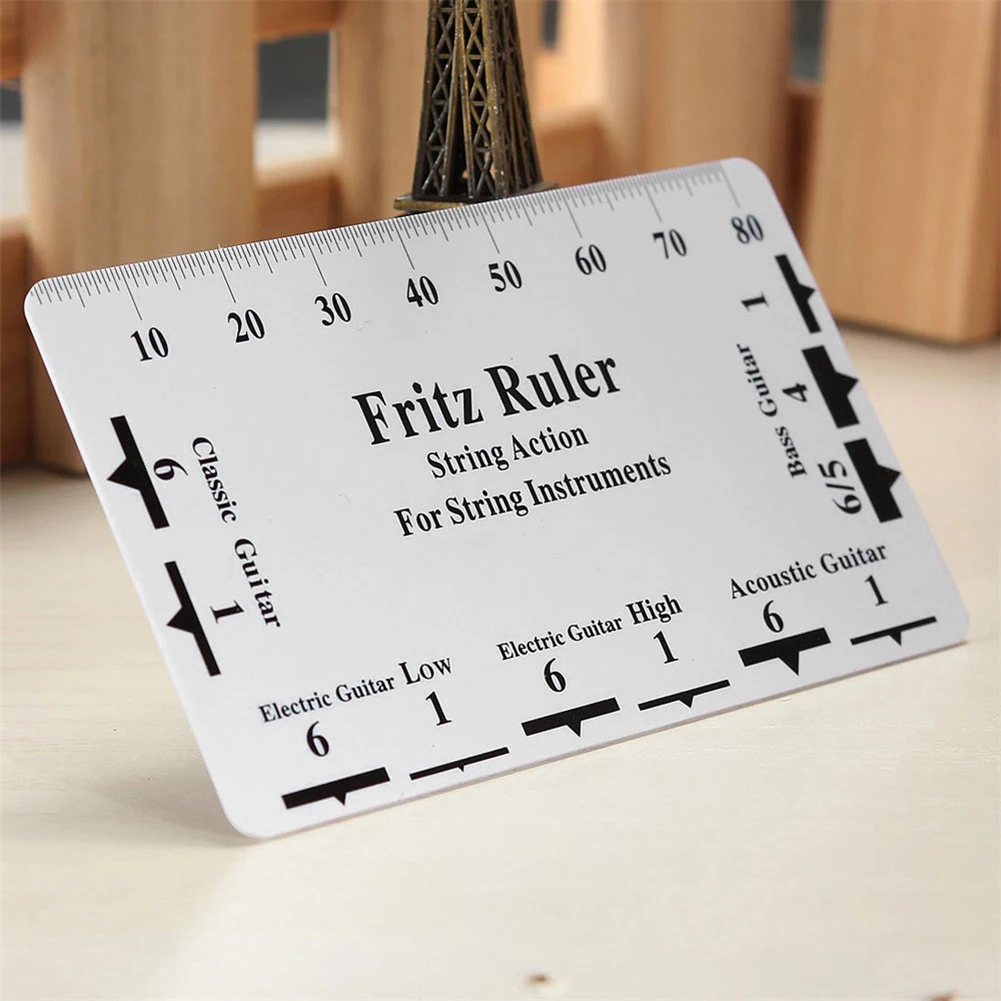 Bass Measuring Ruler Double-sided Guitar String Height Measurement Tool Luthier Tools Musical Instrument Accessories