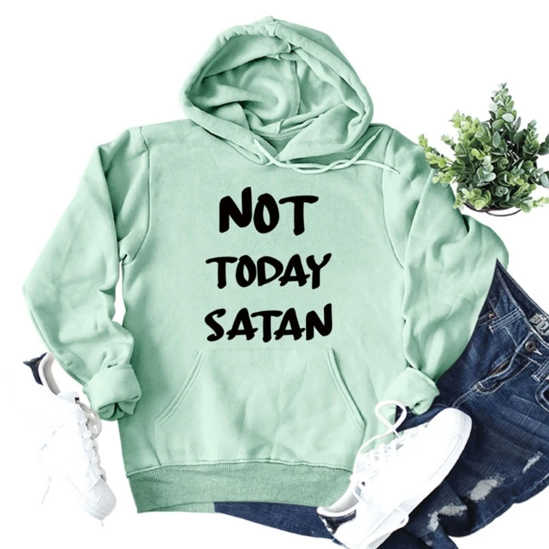 

Women Funny Sayings Letter Long Sleeve Hoodies Casual Loose Religious Sweatshirt P8DB