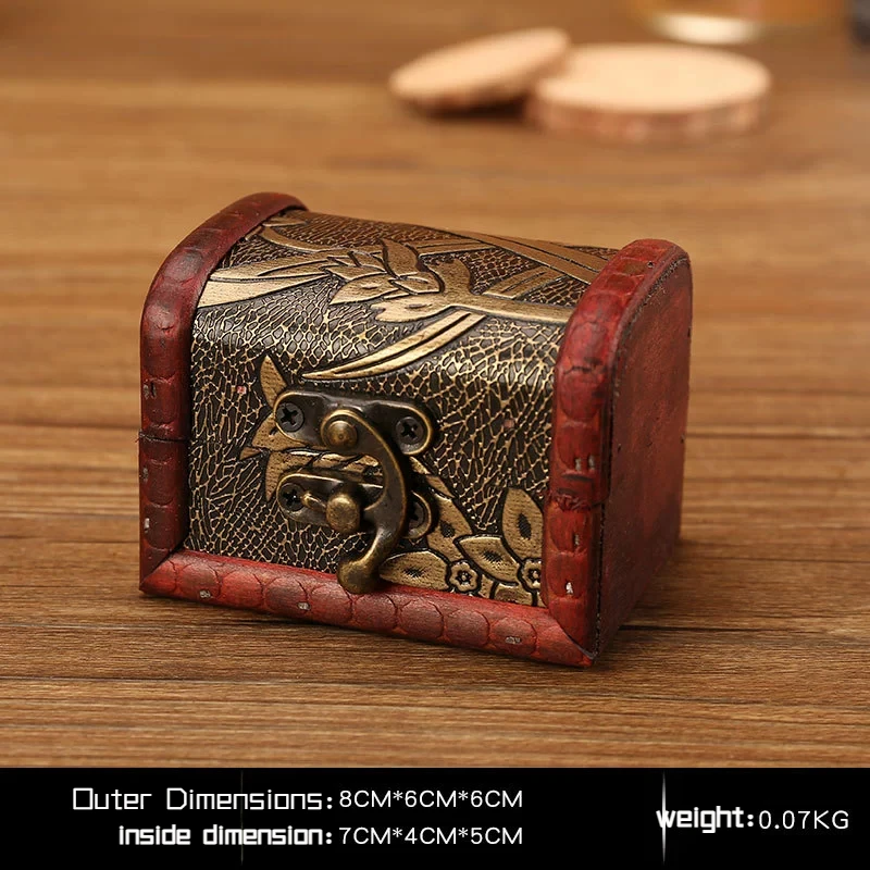 1 retro storage box, personalized candy decoration box, ring jewelry small parts storage box