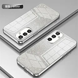 FLYKYLIN Lussuoso Glitter Gradiente Placcato Copertura Posteriore in Silicone Morbido