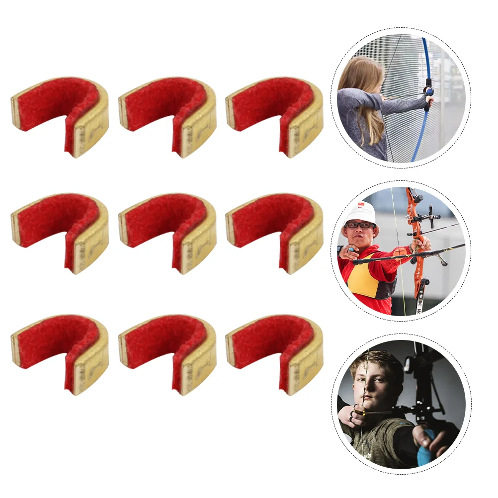 

10 Pcs Bowstring Brass Buckle Archery Accessories Hunting Supply Copper Arrow Rest Buckles