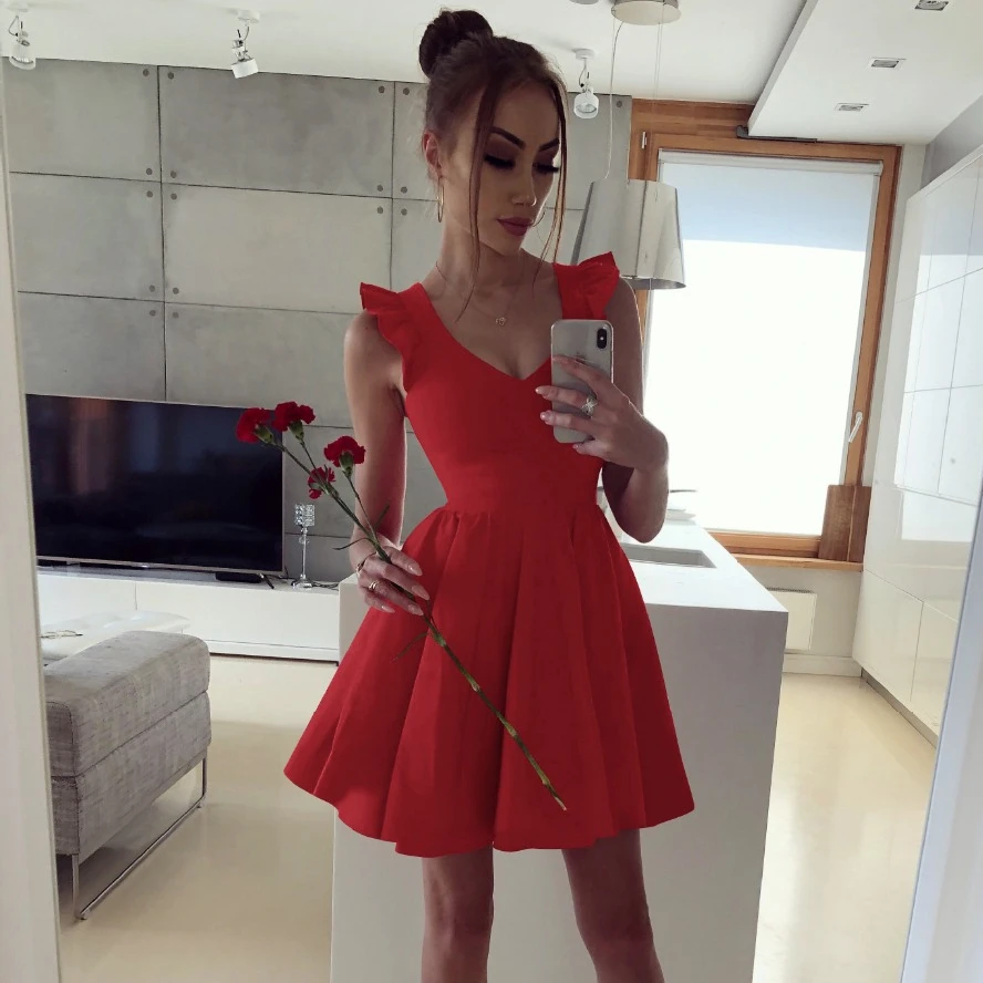 BornToGirl Elegant Party Formal Dresses For Women Streetwear Fashion Sleeveless High Waist Sexy Red Dress Vestidos Y2K 2023 4