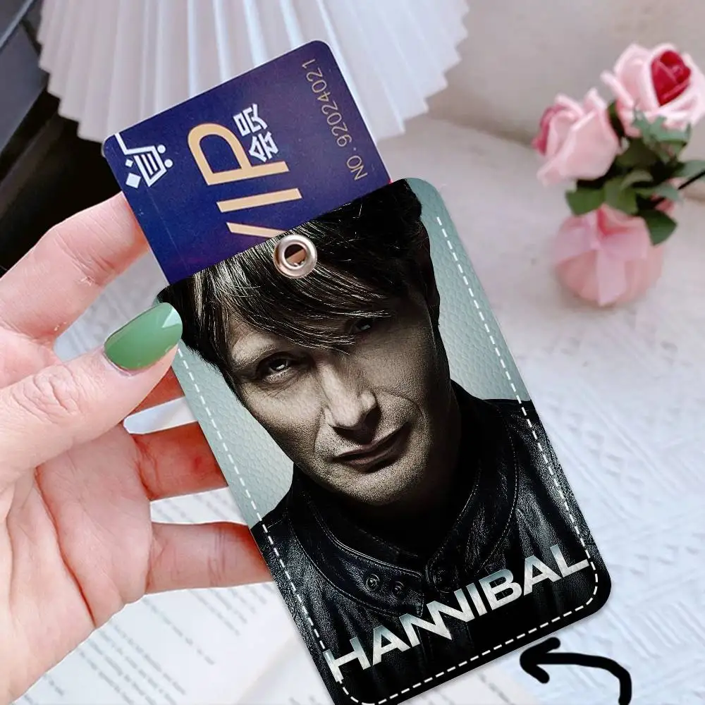 한니발 영화 사무용품 남녀 신용카드 열쇠고리 학생증 ID 카드 홀더 자격증 홀더 카드
