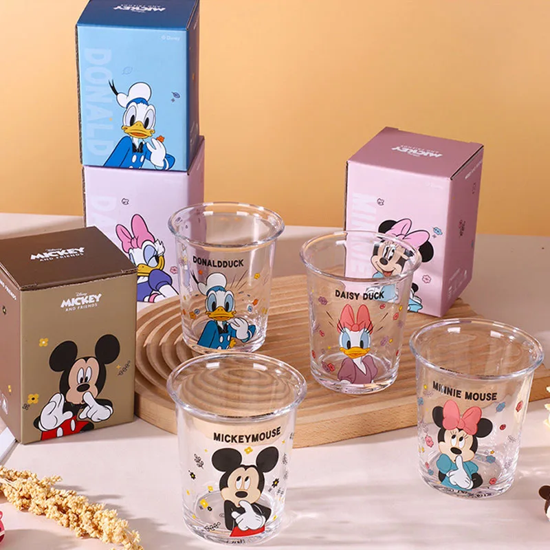 

Прозрачная чашка для воды с изображением Микки и Минни, чашка для воды в стиле аниме для пар, чашка для молока для детей и студентов, милая кофейная чашка для девочек, оптовая продажа