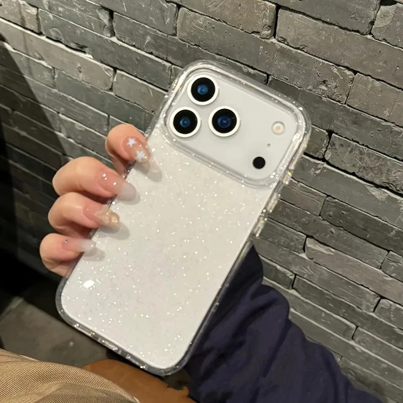 Luxury Fashion Bling Glitter Transparent Shockproof Phone Case - Soft Cover