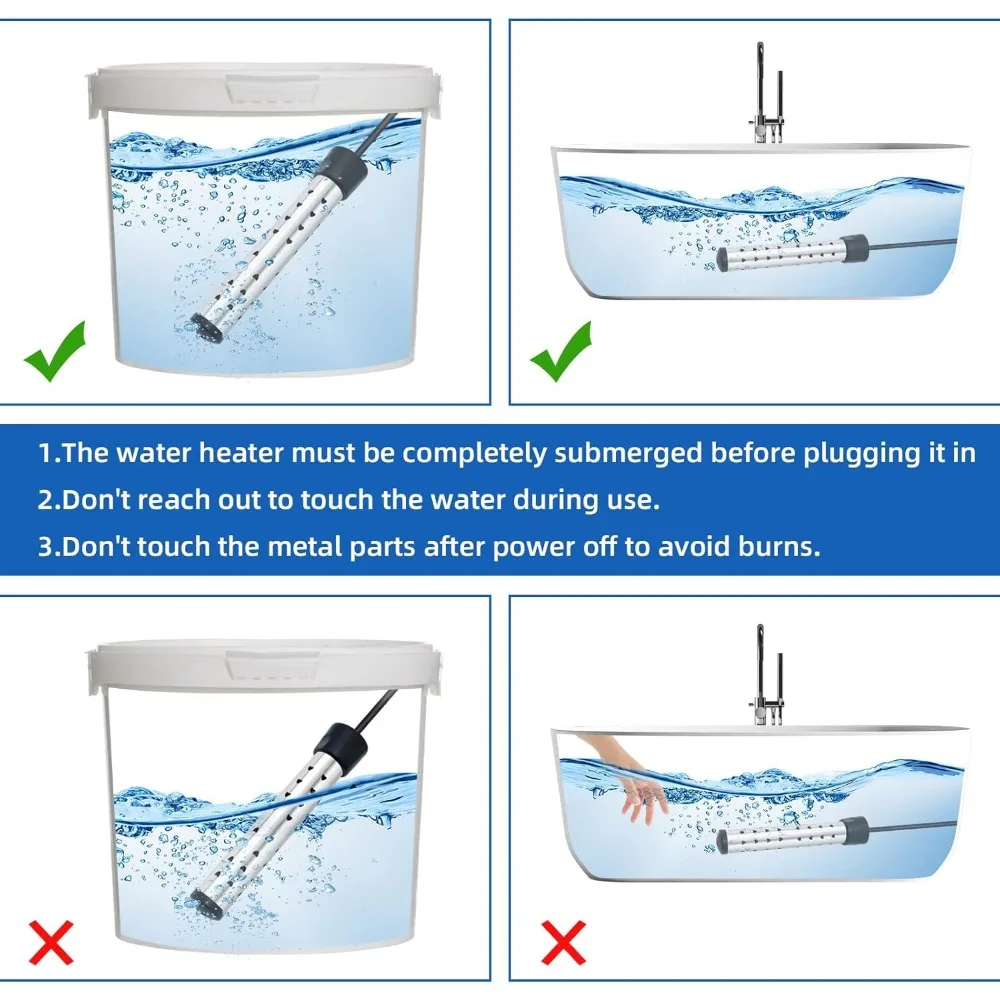 TLXT-- 1500W Portable Water Heater with LCD Thermometer Mini swimming pool suitable for family travel and camping