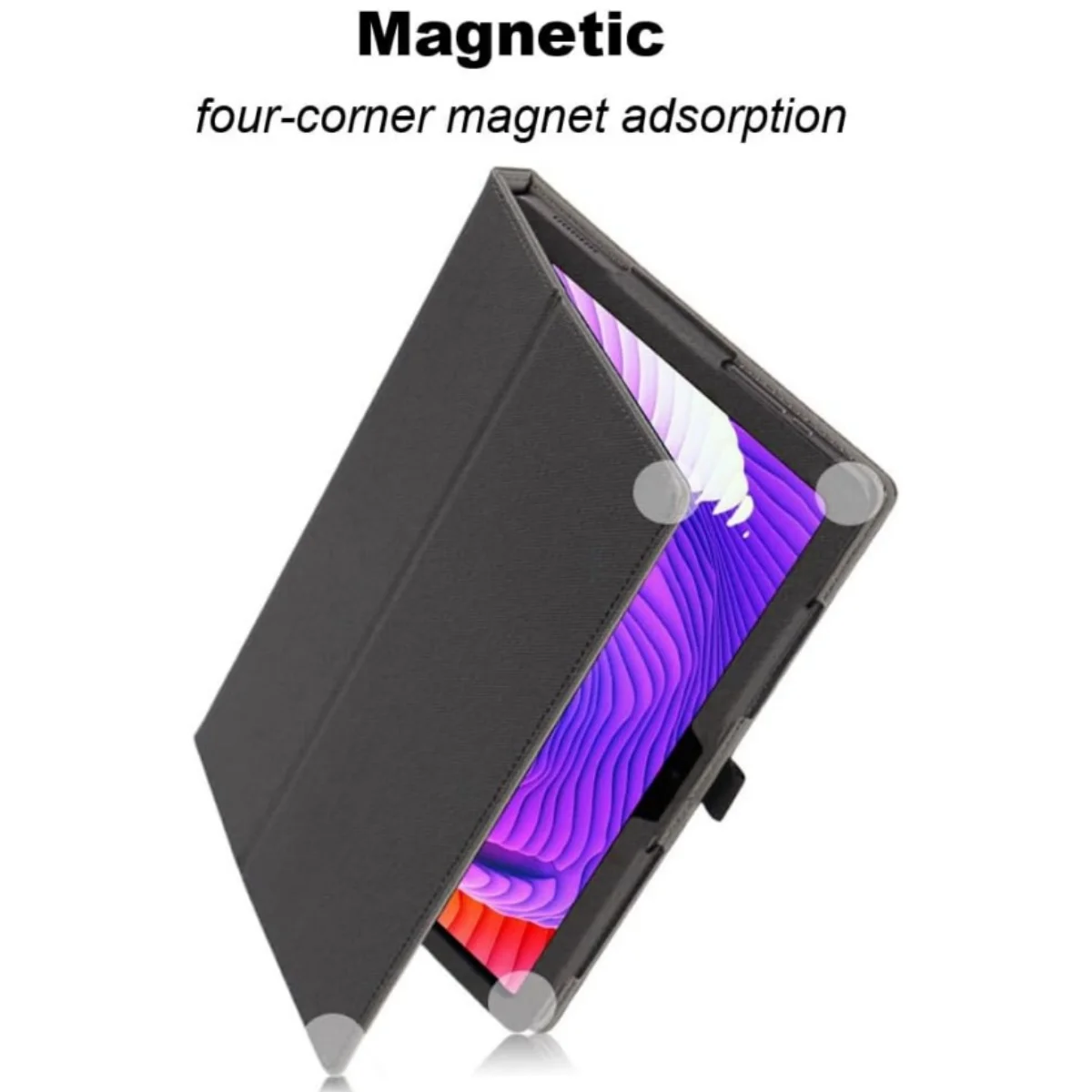 Premium Magnet Cover: PU Leather Folio Folding Stand Case