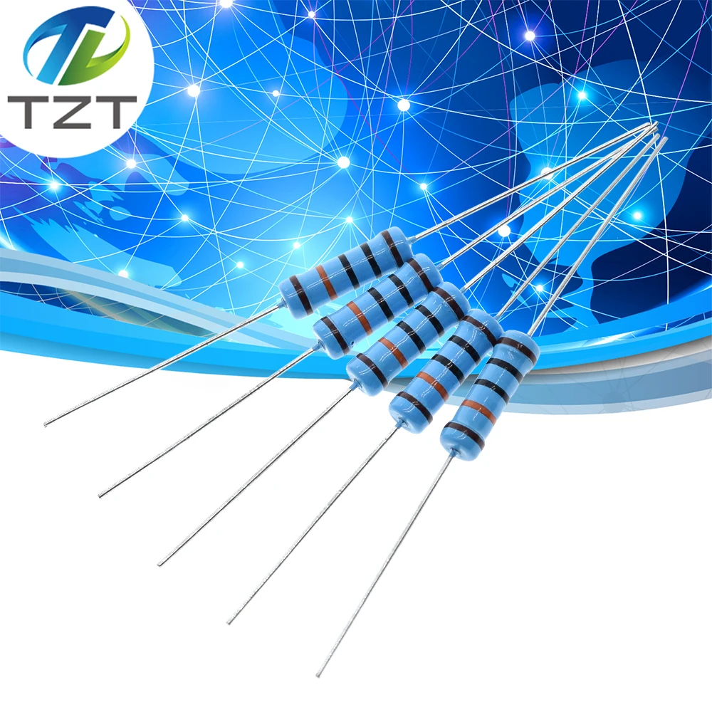 20pcs 2W Metal resistors 1% 1R ~ 1M 2.2R 4.7R 10R 22R 47R 100R 220R 470R 1K 10K 100K 2.2 4.7 10 22 47 100 220 470 ohm