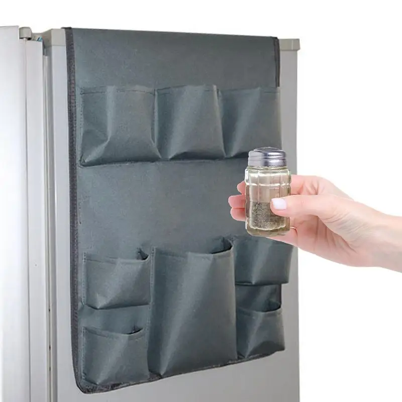 

Mini Fridge Organizer Fridge Storage Organizer With Multiple Pockets 600D Oxford Cloth Fridge Organization Paper Goods for home
