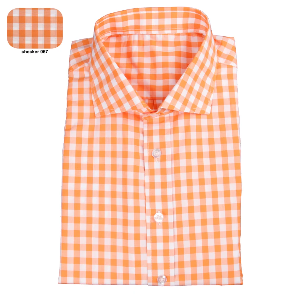 WFH 100% Cotton Mens Gingham Dress Shirt Custom Made Dress Shirt Button Down Tailored Shirt Mens Checkered Shirts Long Sleeve