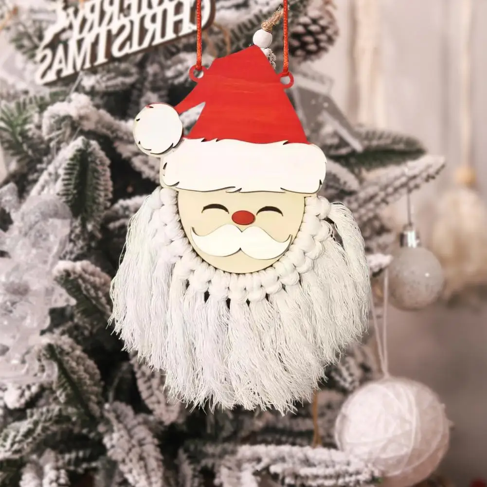 

Подвеска на рождественскую елку, аксессуары, Очаровательная искусственная кисточка, забавное деревянное подвесное украшение на рождественскую елку
