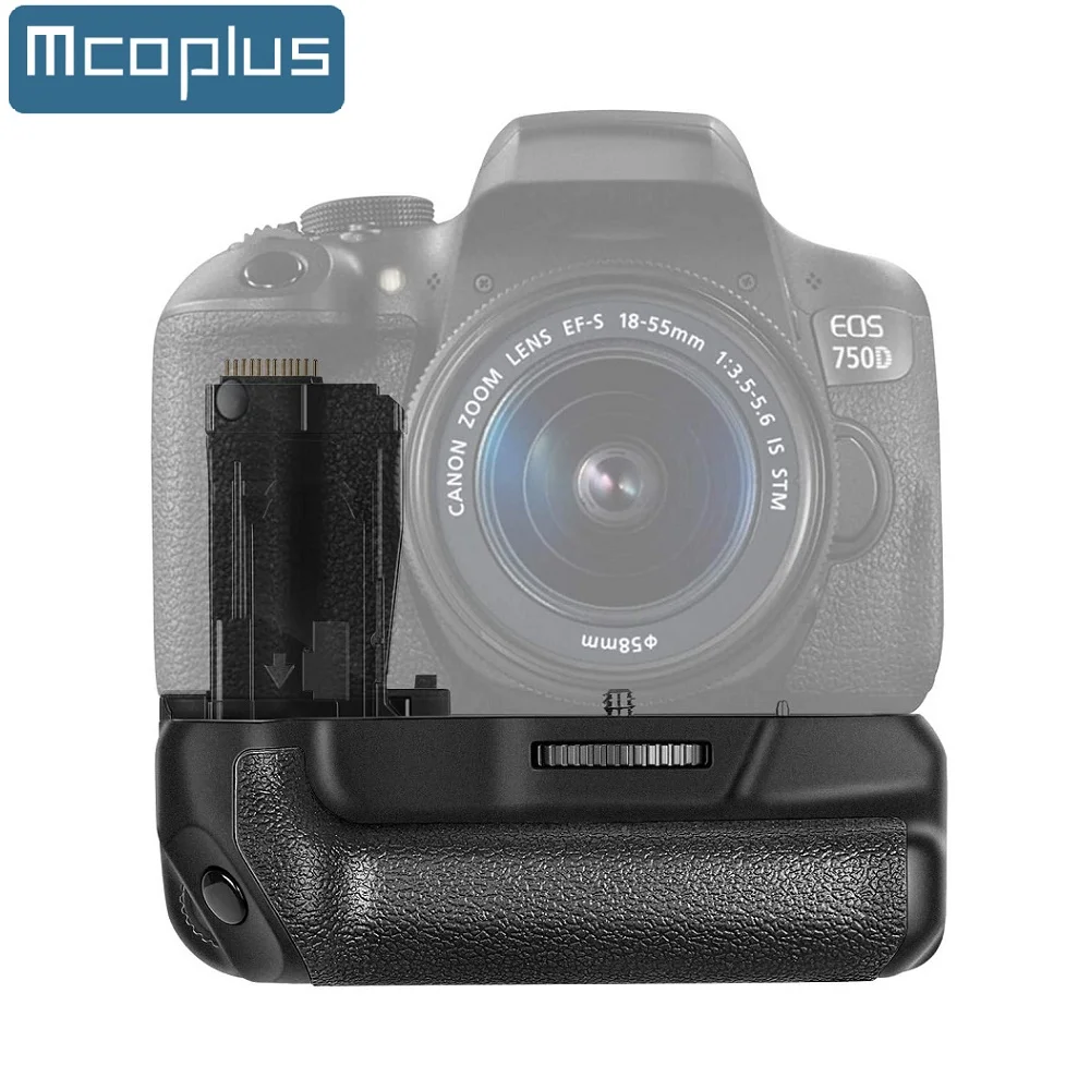 Mcoplus Bg-760D Supporto Presa Batteria Verticale Sostituire Bg-E18 Per Fotocamera Canon Eos 760D, 750D, Kiss Ix8, T6S, T6I