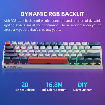 Teclado Mecánico Machenike K500-B61 60% RGB Gaming