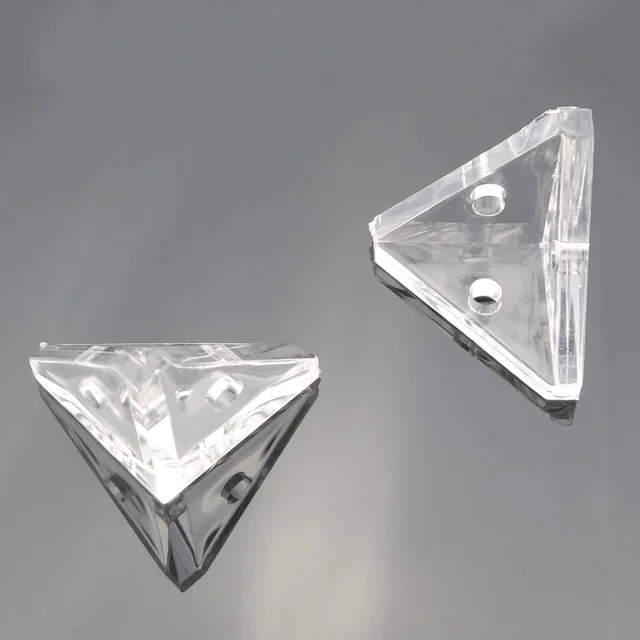 12Db Akril Konzol Félig Átlátszó Csavarokkal Tiszta, 3 Lyukú Derékszögű Zárójel - Image 5